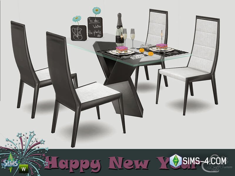 Новогодний стол для Симс 4