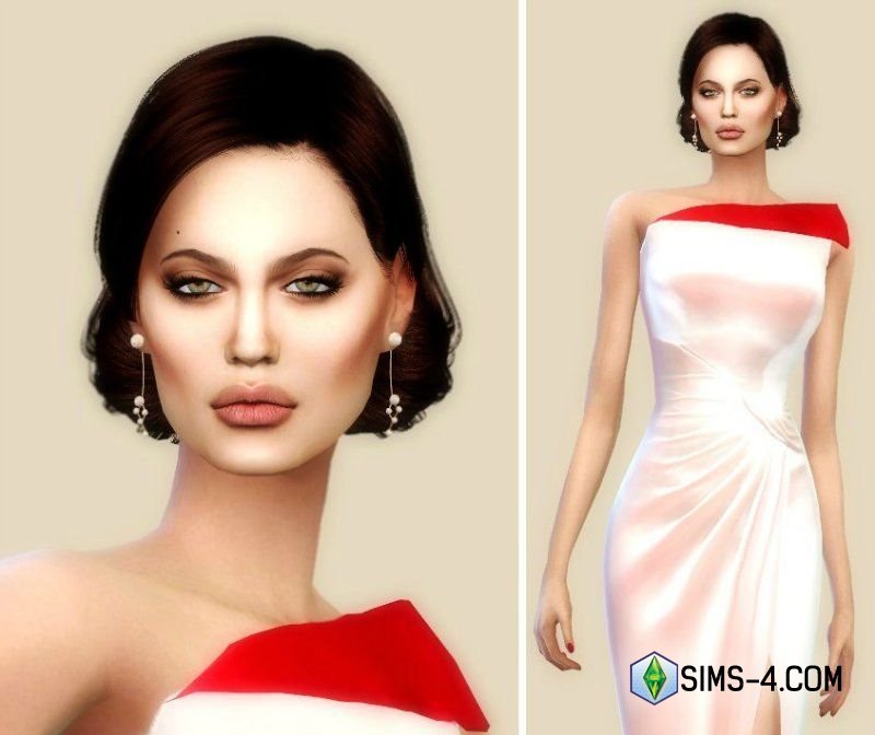 Скачать мод на звезду Анджелина Джоли для Симс 4