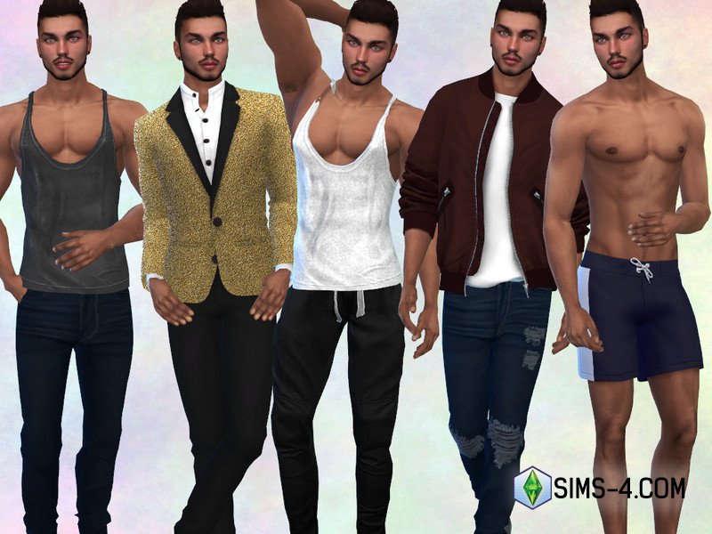 Скачать пакет на мод сим мужчину Bruce Dunbar для Sims 4
