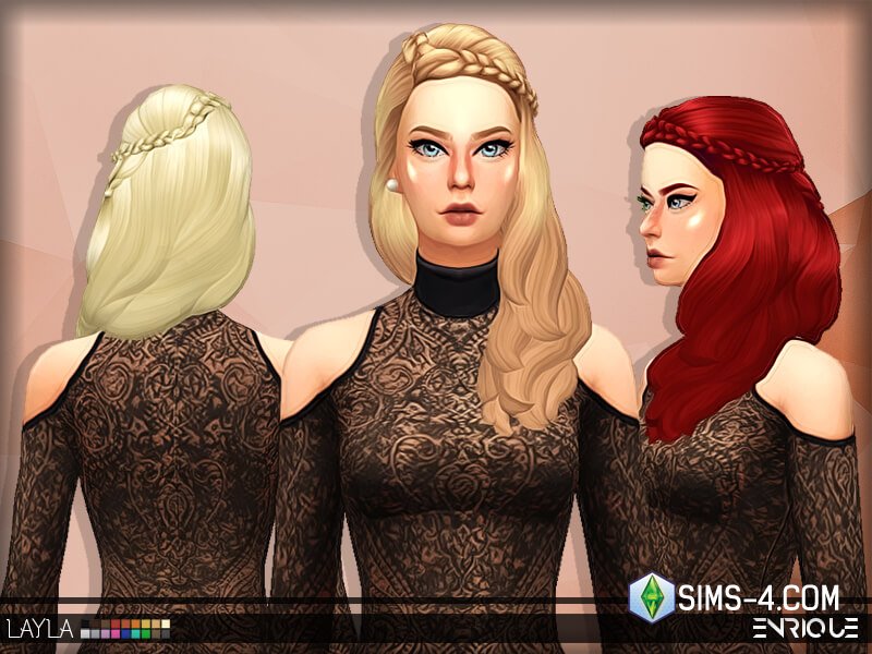 Скачать мод на прическу максис Layla Hair для Sims 4
