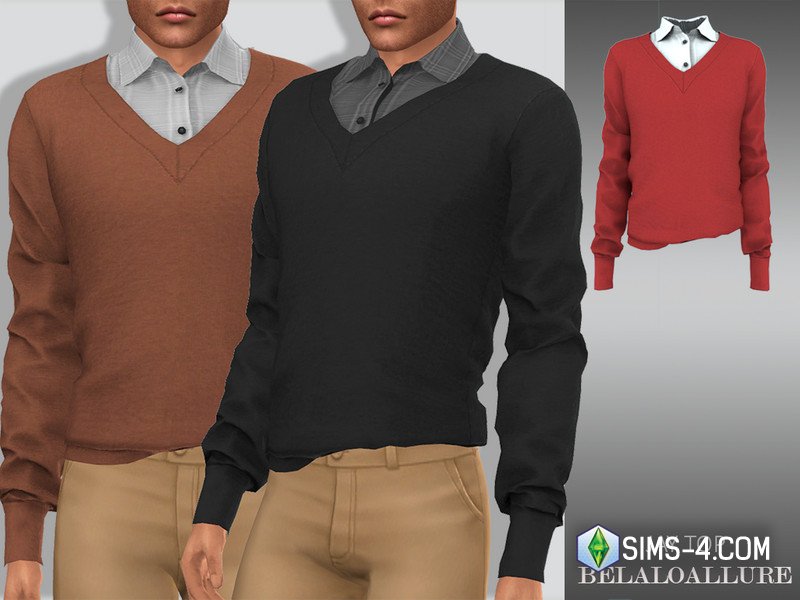 Скачать мод на мужской свитер для Sims 4