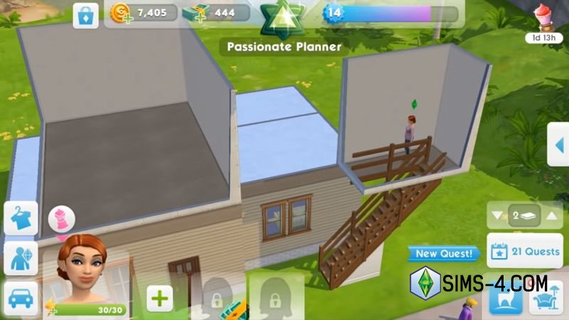 Скачать Sims Mobile 2.0.0 Вращения на крыше: как построить многоэтажное здание, как разместить лестницу в доме, как подняться на второй этаж