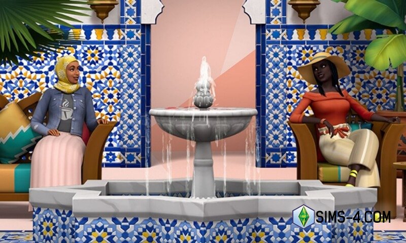 Комплект Симс 4 Личный оазис - мебель и декор в восточном стиле из Марокко
