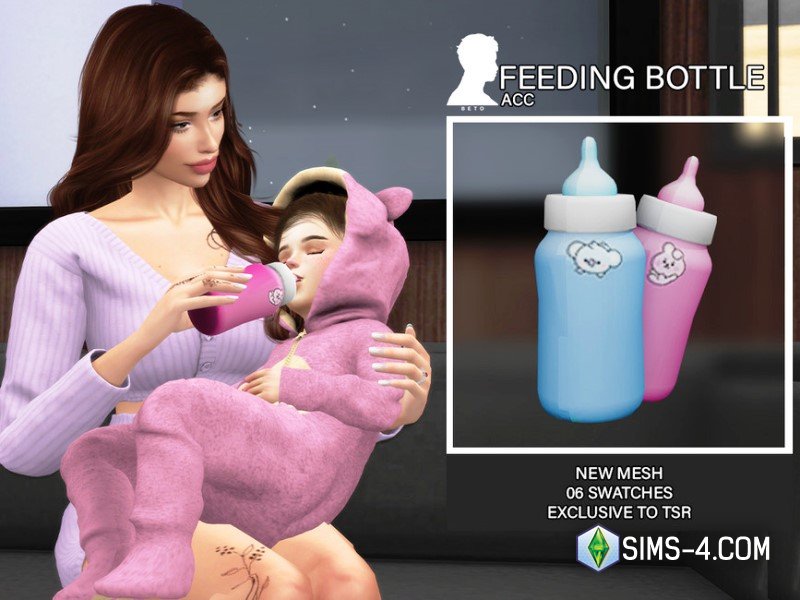 Скачать мод бутылочка с соской для кормления малышей в Симс 4